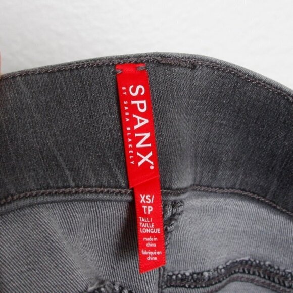 Spanx Distressed Skinny Jeans Raw Hem Vintage Grey XS - Picture 8 of 11